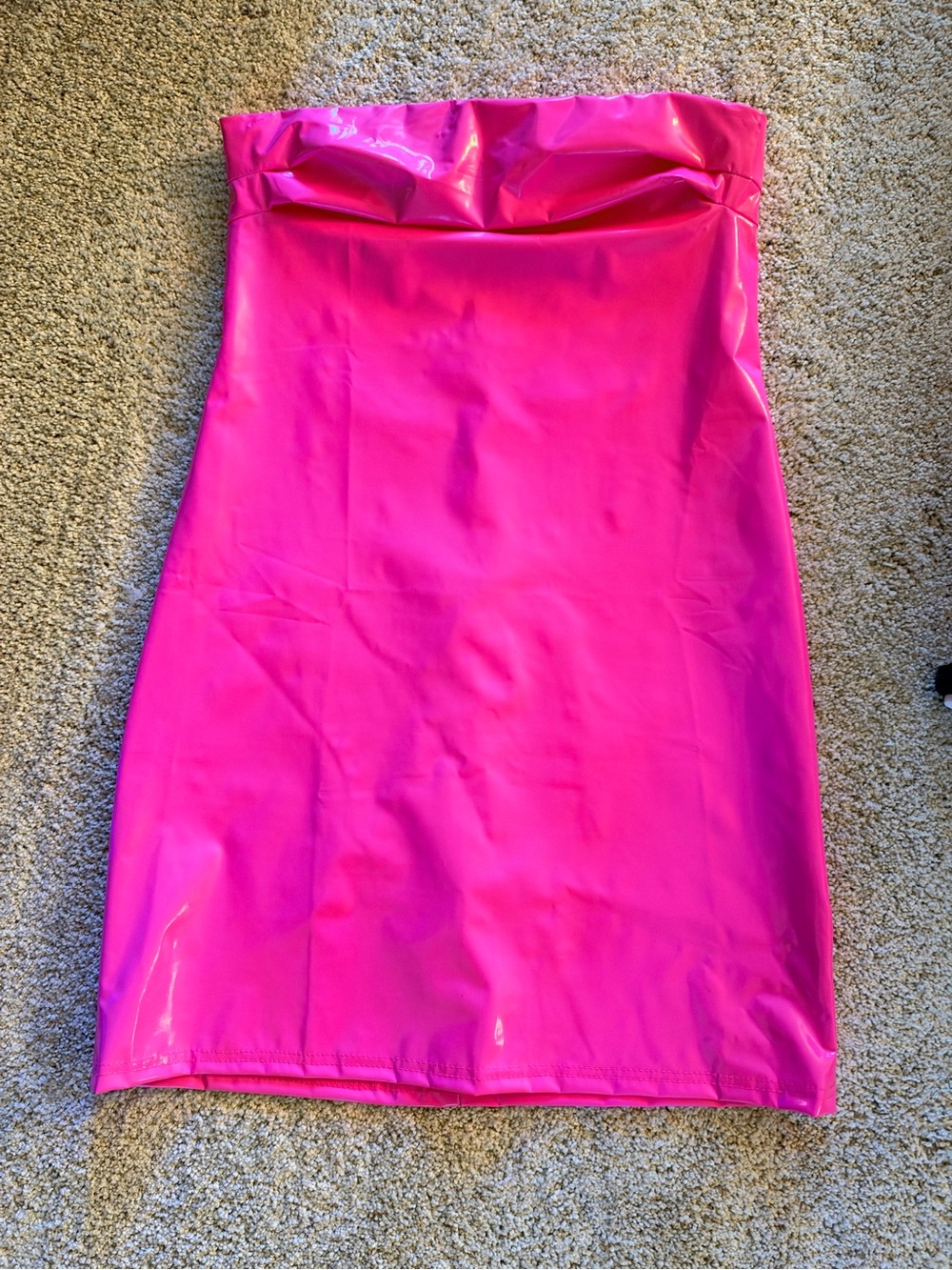 Strapless Hot Pink Bodycon Dress